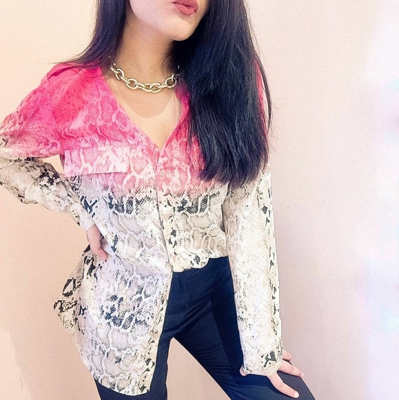 CALVIN KLEIN snake print shirt